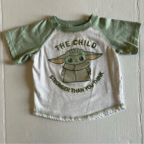 Star Wars Other - Star Wars Toddler Green & Cream Baby Yoda Short Sleeve size 3T